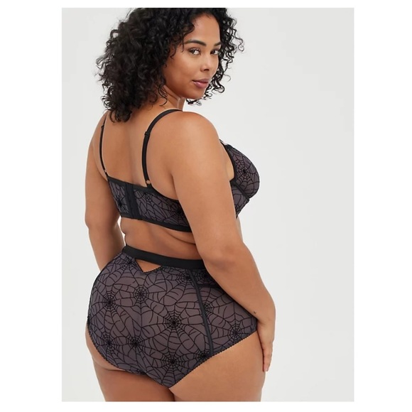 TORRID NWT STRAPPY UNDERWIRE LONGLINE BRALETTE - MESH WEBS BLACK - Picture 4 of 7